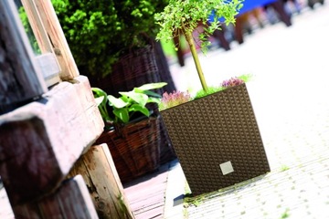 фото ориг. №2, Flowerpot with cartridge square 22x22 ratan flowerpot