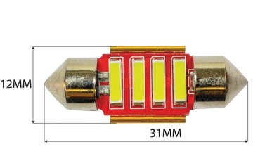 СВЕТОДИОДНАЯ ЛАМПА C5W TUBE 4 SMD 31мм CANBUS COLD 006