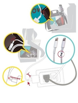 КРЫШКА USB-КАБЕЛЯ Apple iPhone Lightning, КРАСНАЯ