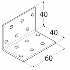 Уголок монтажный - КМ2 40х40х60х2 (2 шт.)