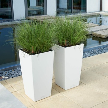 фото ориг. №2, Lechuza flowerpot system irrigation plastic white cubico color 30 30x30x56cm