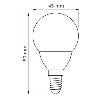 Светодиодная шариковая лампа MINI E14 SMD 3W теплый молочный