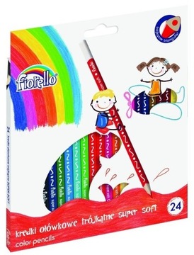 Kredki FIORELLO Super Soft 24 kol trójkątna
