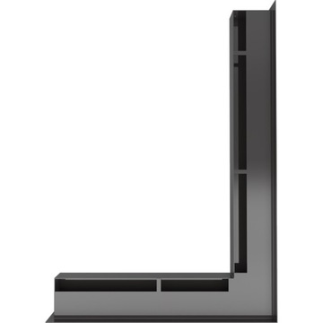 KRATKA KOMINKOWA WENTYLACYJNA LUFT NAROŻNA 766x547x60 PRAWA LEWA czarna