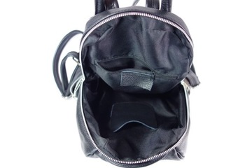 Рюкзак кожаный Vera Pelle, просторный, серый