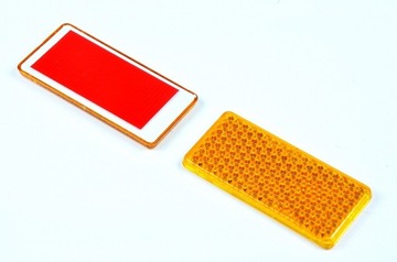 ПРЯМОУГОЛЬНЫЙ ОТРАЖАТЕЛЬ, ОРАНЖЕВЫЙ, КЛЕЙКИЙ, 95x45