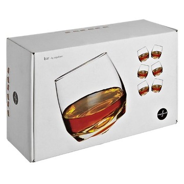 BUJAJĄCE KRĘCĄCE Szklanki whisky 6 szt Sagaform ROCKING zestaw na prezent