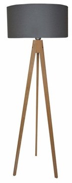 Lampa Stojąca Drewniana Trójnóg do Czytania - SVEA