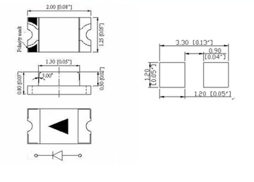 DIODA LED SMD 0805 CZERWONA 10 SZTUK