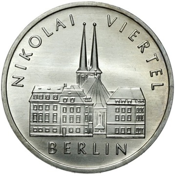 DDR - 5 Marek 1987 A NIKOLAI VIERTEL BERLIN - UNC