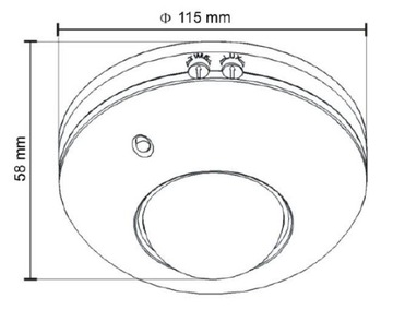 ПОТОЛОЧНЫЙ ДАТЧИК ДВИЖЕНИЯ 360 IP20 OR-CR-203/W