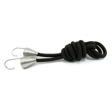 Lina Gumowa Elastyczna 10mm Czarna z Hakiem 2m