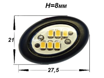 LAMPA LED 6 SMD AUTOBUS TIR PANEL LIŠTA 12V 24V