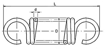 Пружина растяжения 1,5х10х35 оцинкованная