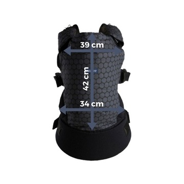 CARE Zaffiro N22 Green Geo Nosidełko ERGONOMICZNE