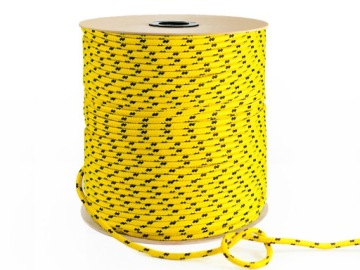 Полипропиленовый 6 мм плетеный универсальный парусный канат ЖЕЛТЫЙ 200 м