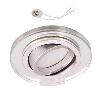 Oprawa sufitowa szklana RUCHOMA do LED GU10 lustro