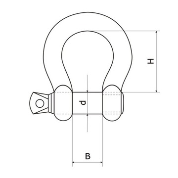 Дужка OMEGA 8мм SHAKEL 1 шт. ОМЕГА ШАЛК