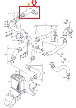 ТУРБОШЛАНГ AUDI A3 VW BORA GOLF IV 1.9TDI