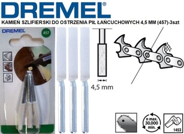 3 шт. ШЛИФОВАЛЬНЫЙ КАМЕНЬ 4,5 ММ (457) DREMEL