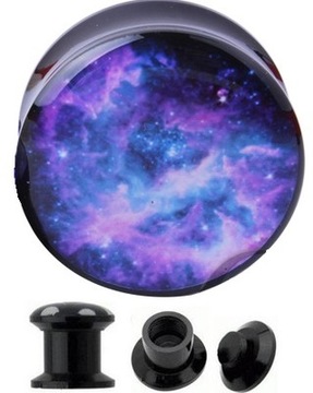 TUNELE PLUGI AKRYLOWY TUNEL PLUG GALAXY 14 mm