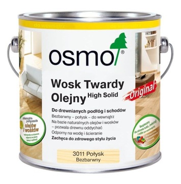 Wosk twardy olejny Osmo 0,75 l 3011 Połysk