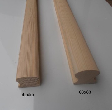 PORĘCZ SOSNOWA - POCHWYT - balustrada - DREWNIANA sosna - 150cm