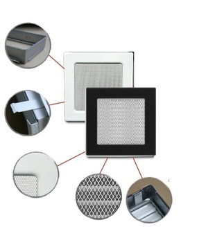 фото ориг. №9, Lattice fireplace chimney ventilation 11x24 black metal grid pocket