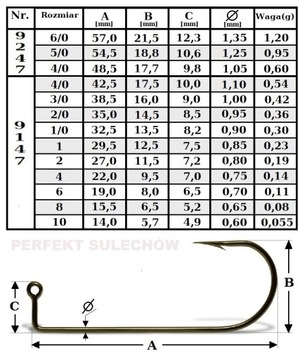 50 x JIG HOOK VMC 9147BZ № 3/0 литейных головок