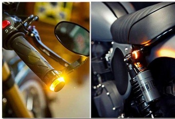 Końcówki kierownicy światła DRL + kierunki LED