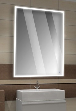 Часы LED MIRROR ALUMINIUM FRAME с переключателем