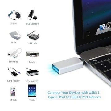 Адаптер USB-C «папа» — USB-A 3.0 «мама» 3.1 OTG