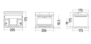 ZAP PLUS АККУМУЛЯТОР 12В 50Ач 420А 207*175*175мм P+