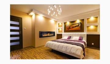 фото ориг. №5, Long biofireplace 120x40 black gloss with glass fireplace 1200