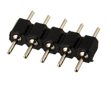 5x ZŁĄCZKA do taśmy LED RGBW 5-pin MĘSKA
