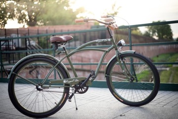 Мужской городской велосипед 28 Cruiser Dutch Green Shimano 3 передачи ретро