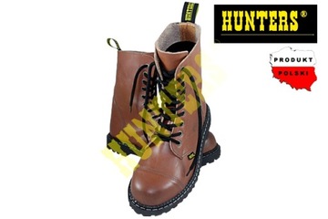 HUNTERS GLANY 10 S BUTY SKÓRZANE BRĄZOWE 46