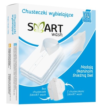 Салфетки для стирки SMART Wash Whitening - Whitening Sheets 1 упаковка - 14 шт.