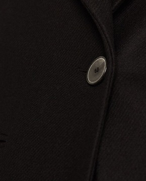 Zara wełniany płaszcz o męskim kroju czarny S 36