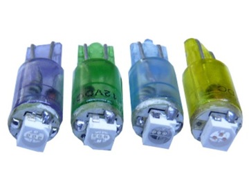 żarówka LED T5 R5 w1,2w w2,3w Mocna KOLORY 12V RS
