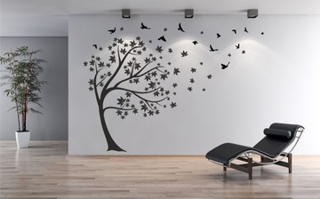 Наклейки на стену «деревья» 340x220 см w9535