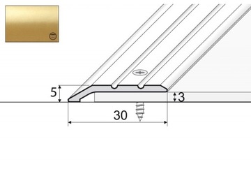 A01 Listwa krawędziowa do wykładzin 120cm ZŁOTO