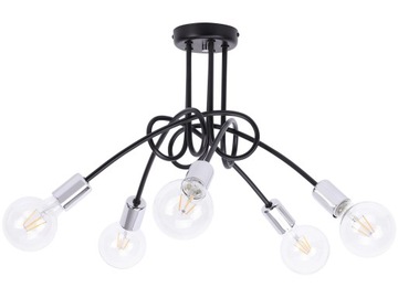 NOWOCZESNA LAMPA WISZĄCA chrom EDISON LOFT LED