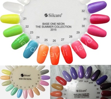 slay GEL BASE ONE silcare разноцветный пастельный неоновый красный