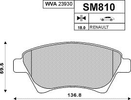 ПЕРЕДНИЕ КОЛОДКИ RENAULT MEGANE II SCENIC 2 GRAND