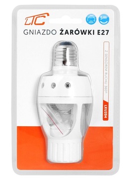 GNIAZDO ŻARÓWKI E27 Z SENSOREM RUCHU PIR 360ST LXU204