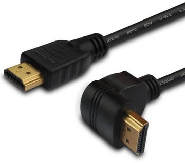 Kabel HDMI -HDMI 1.4 ETHERNET kątowy 1,2m kąt(3620