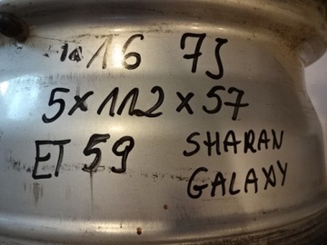 ЛЕГКОСПЛАВНЫЕ ДИСКИ GALAXY SHARAN ALHAMBRA ET59 7J 16