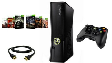 XBOX 360 S + PAD + 4 GRY