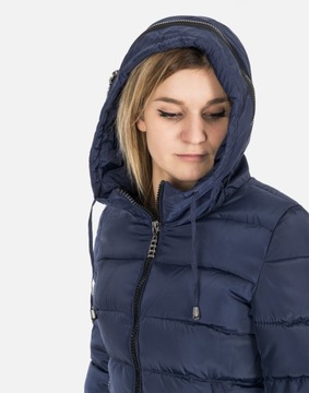 Теплая женская зимняя куртка Parka 8511 XL темно-синяя